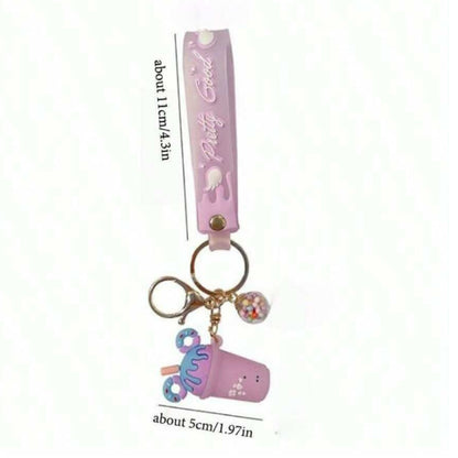 Blue Milk Tea Keychain