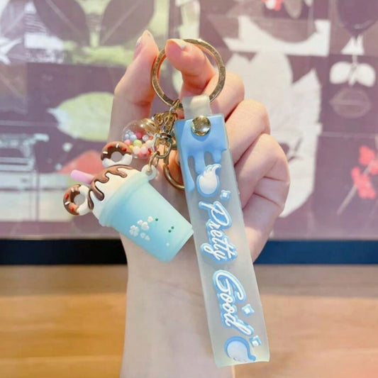 Blue Milk Tea Keychain