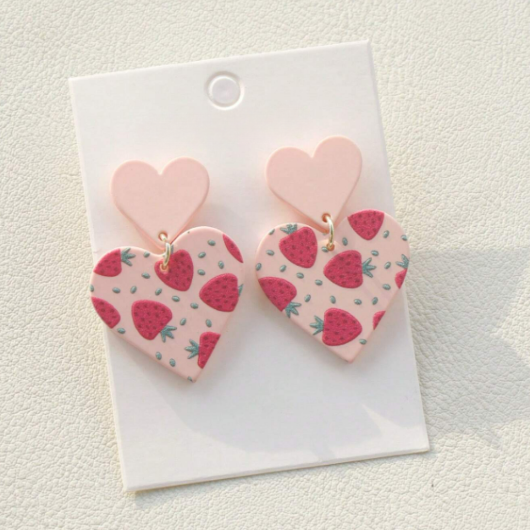 Heart Strawberry Earrings